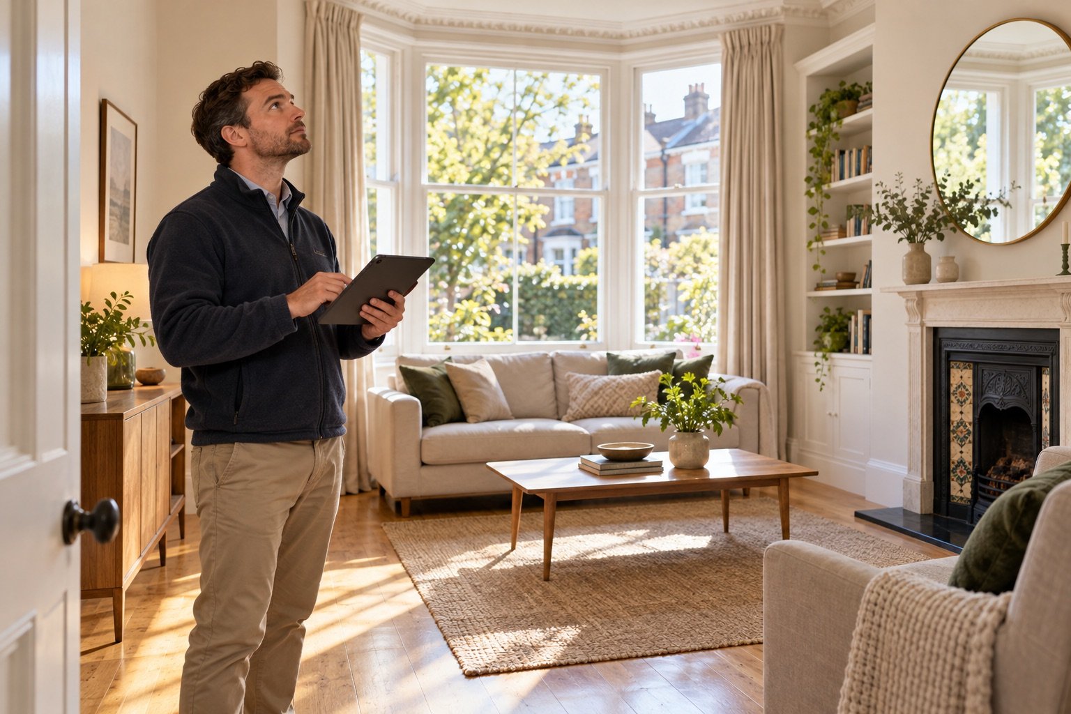Illustrative home energy assessment in a British family home